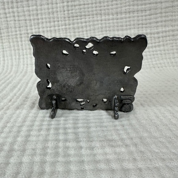 Metzke Pewter Sign Thank you for Not Smoking 1991 Plaque USA 4" x 3" - Picture 2 of 4